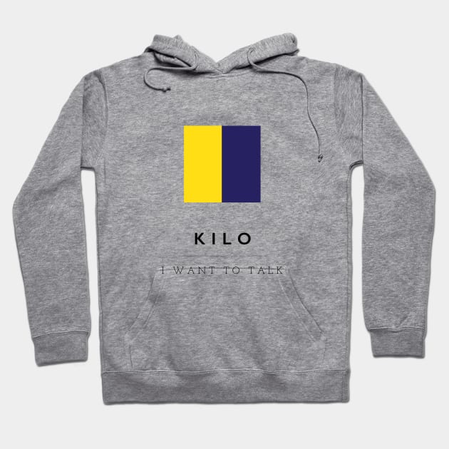 Kilo: ICS Flag Semaphore Hoodie by calebfaires